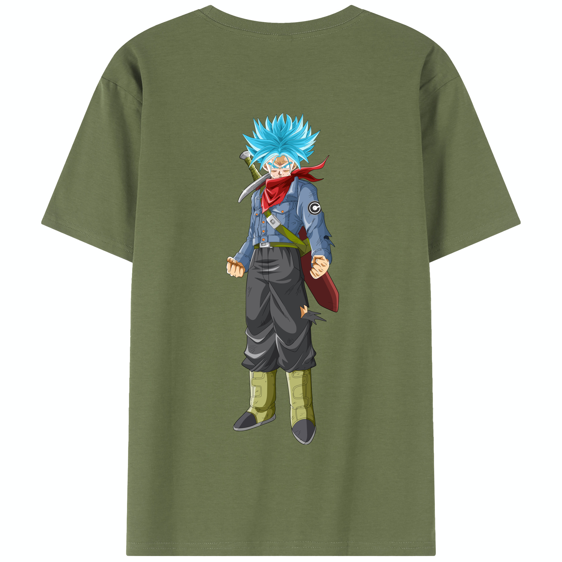 （画像用） ドラゴンボール トランクス（Torankusu）DRAGON BALL Trunks 綿100％半袖Tシャツ（背面プリント）